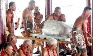 Vua Anh được tặng lợn trong nghi lễ ở Samoa